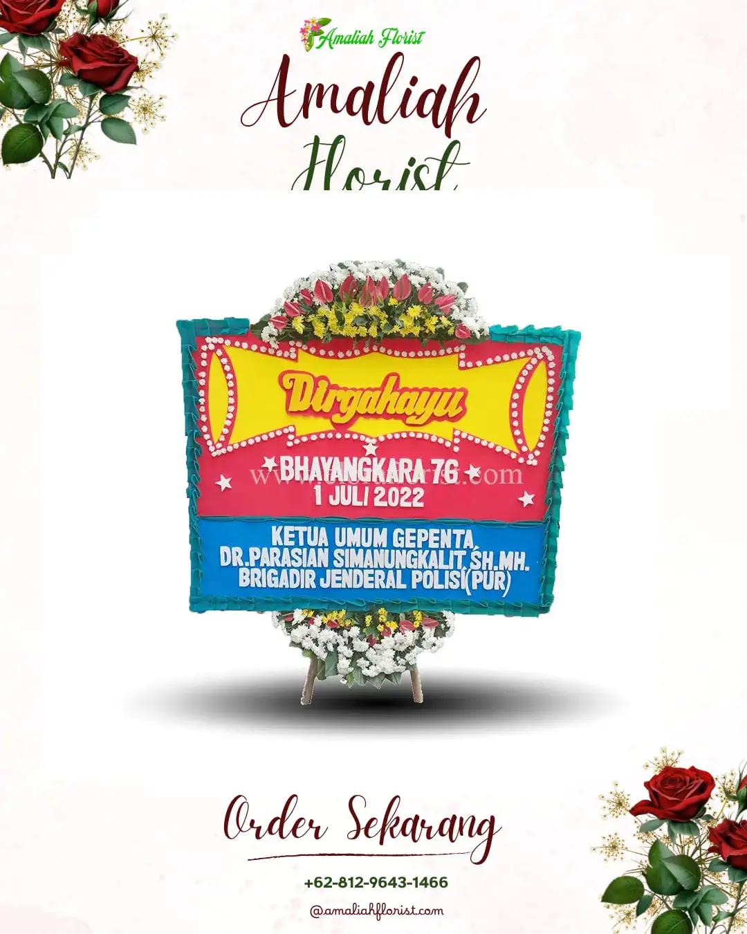 Papan Bunga HUT Ulang Tahun Sambelia